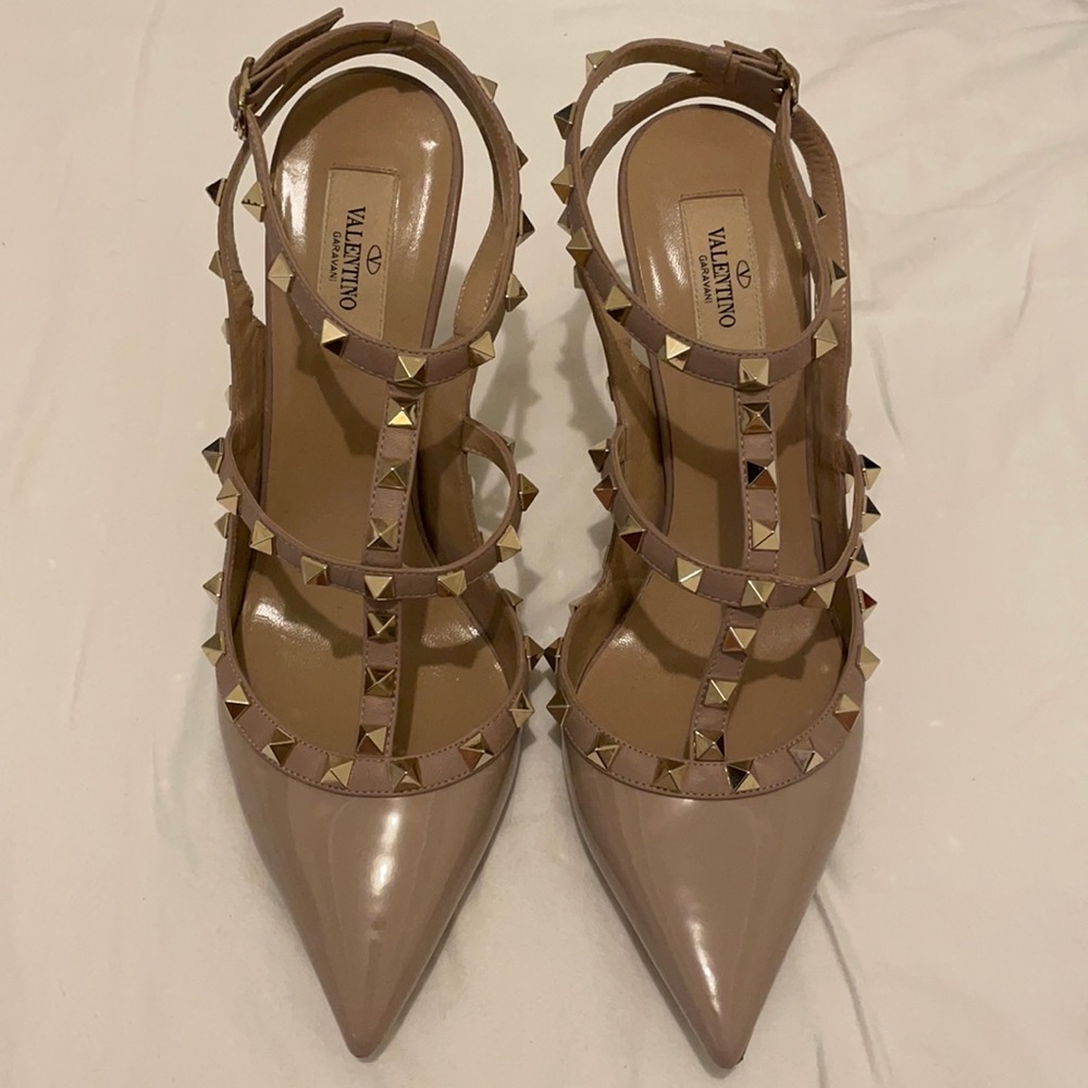 Valentino Rockstud 100mm Slingback High-Heel Pumps